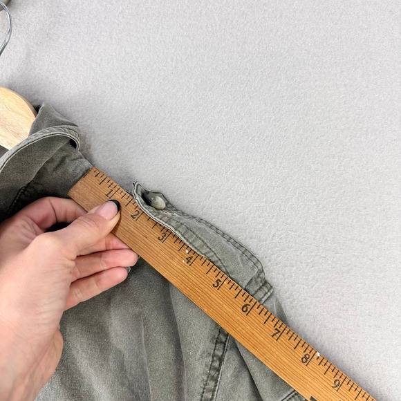 Vintage 70s Banana Republic Safari Jacket Mens Small Olive Utility Field Canvas - Picture 9 of 10